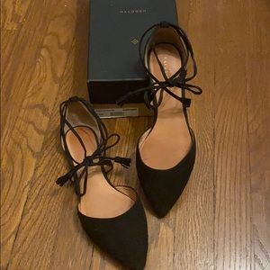 Halogen Oliver Lace Up Suede Flat